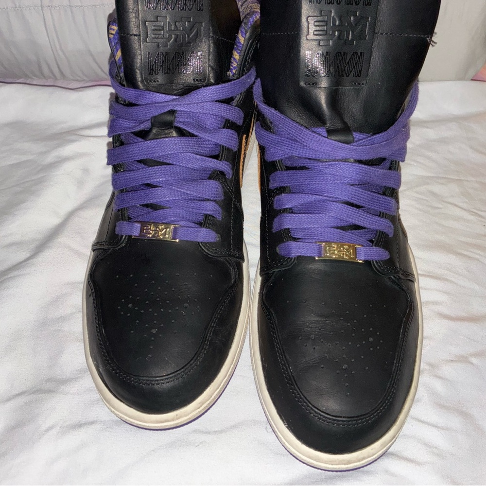 Air Jordan 1s Black and Purple Black History Month BHM PREMIUMS
